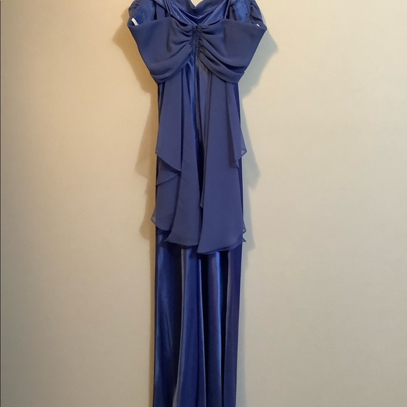 Women Long Blue Dress With Matching Shawl. Size 4. - Picture 3 of 15